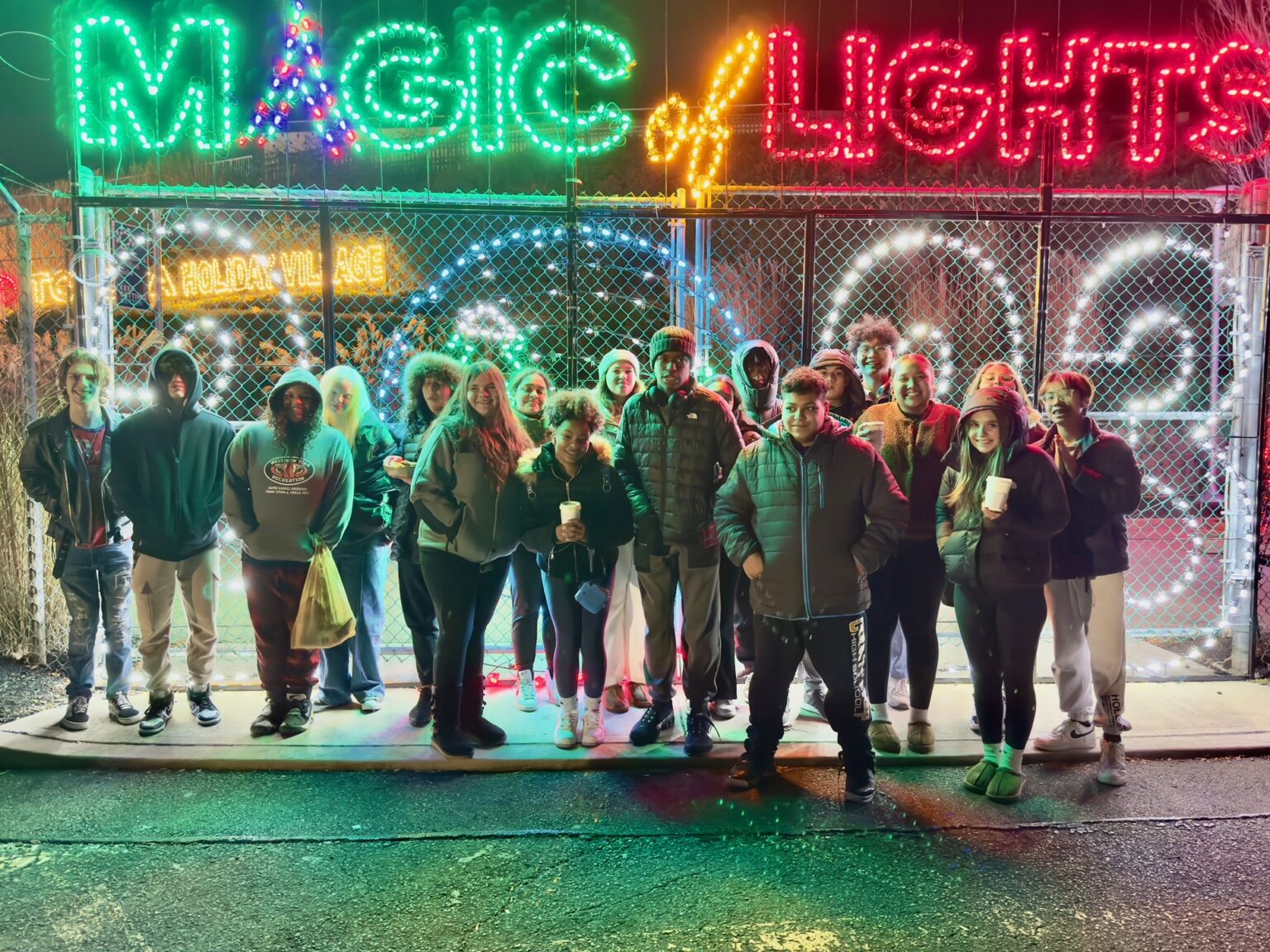 PNC Holiday Light Show a Hit with County Prep’s Social Skills Club