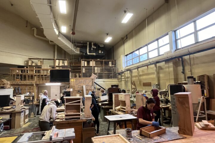 Students in Carpentry I Class Are Building Bookcases