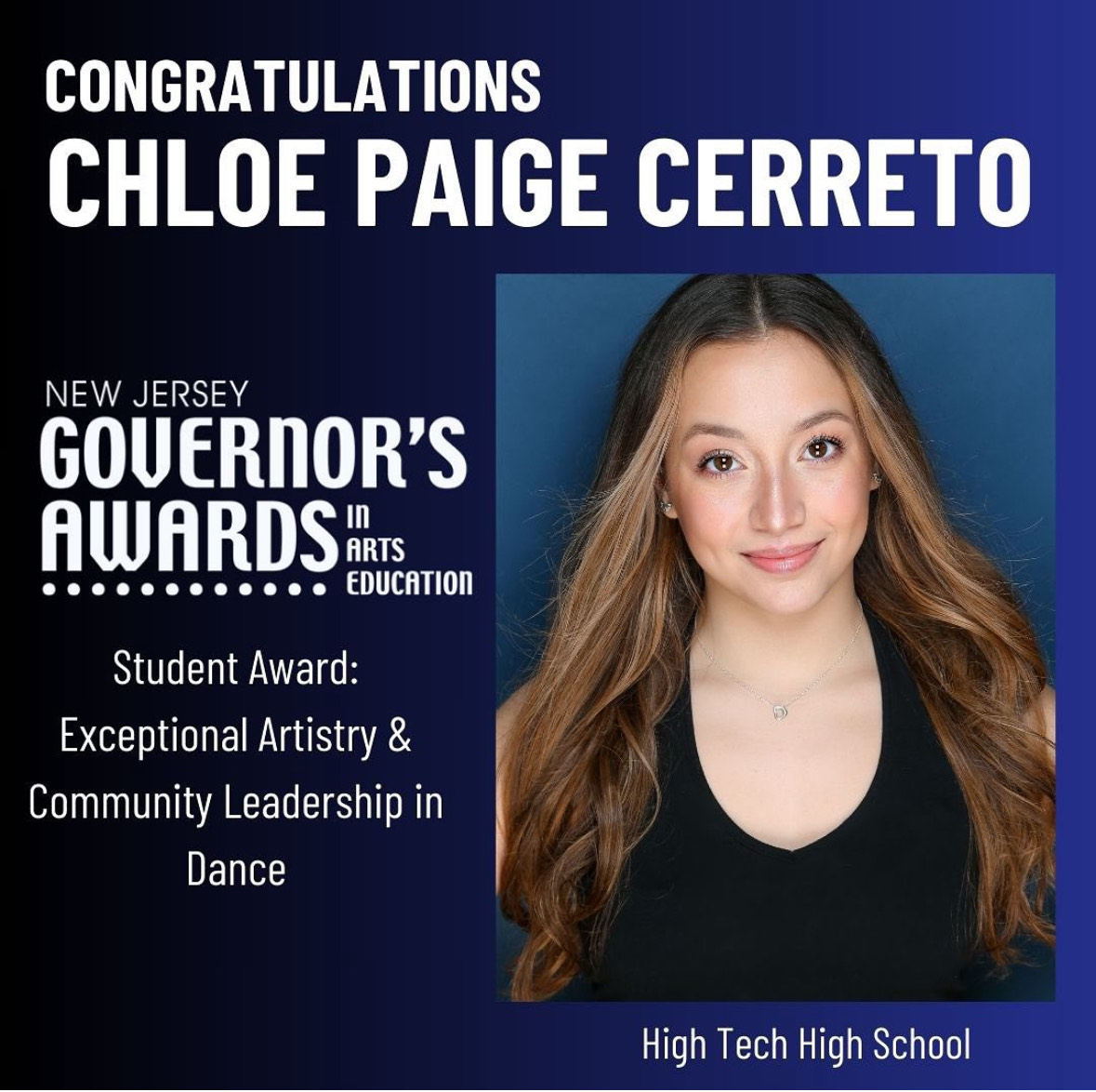 Chloe Paige Cerreto Receives Governor's Award <br />for Exceptional Artistry & Community Leadership in Dance