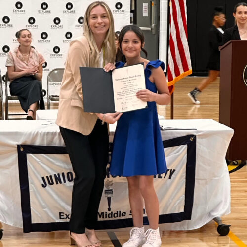 Honoring Excellence: Explore Middle School's NJHS Induction Celebrates Outstanding Students