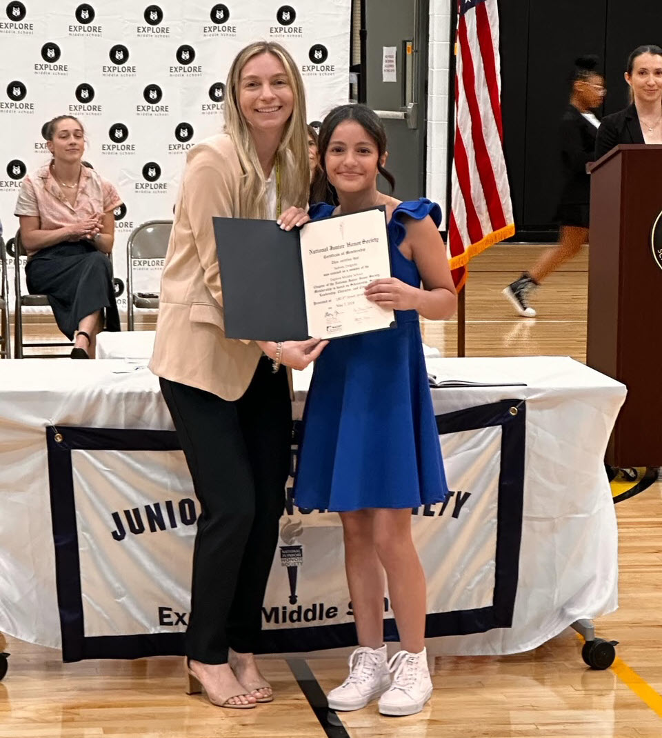Honoring Excellence: Explore Middle School's NJHS Induction Celebrates Outstanding Students